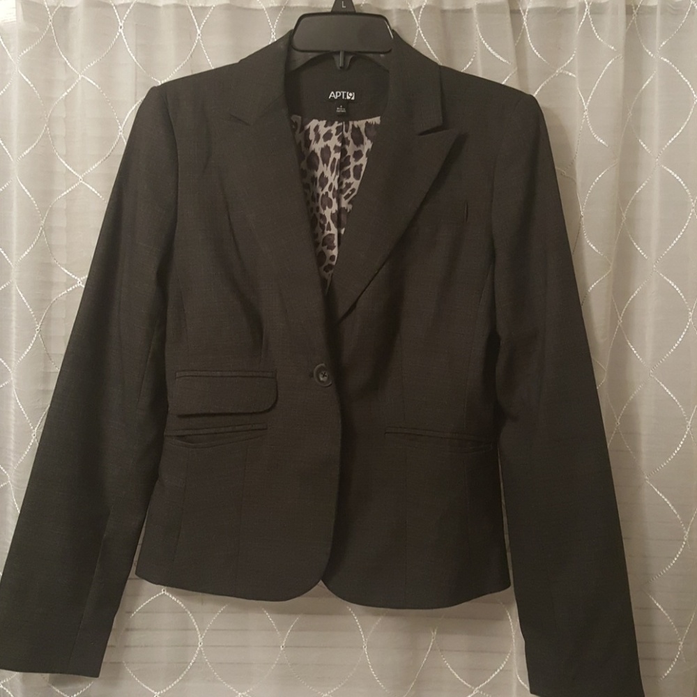 APT.9 GRAY BLAZER JACKET SZ 4